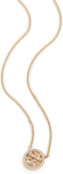 Tory Burch Women's Icon Pavé Pendant Necklace | Amazon (US)