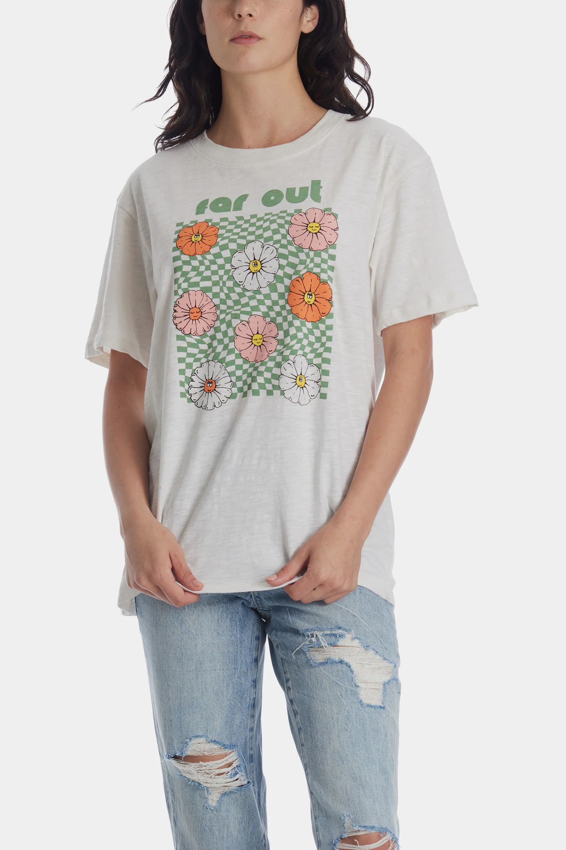 Sub_Urban Riot Women's Farout Boyfriend Tee in White Small Lord & Taylor | Lord & Taylor