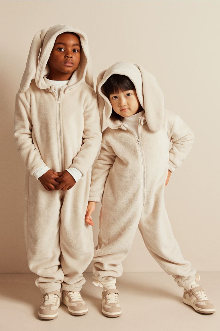Animal Jumpsuit - Light beige/rabbit - Kids | H&M US | H&M (US + CA)
