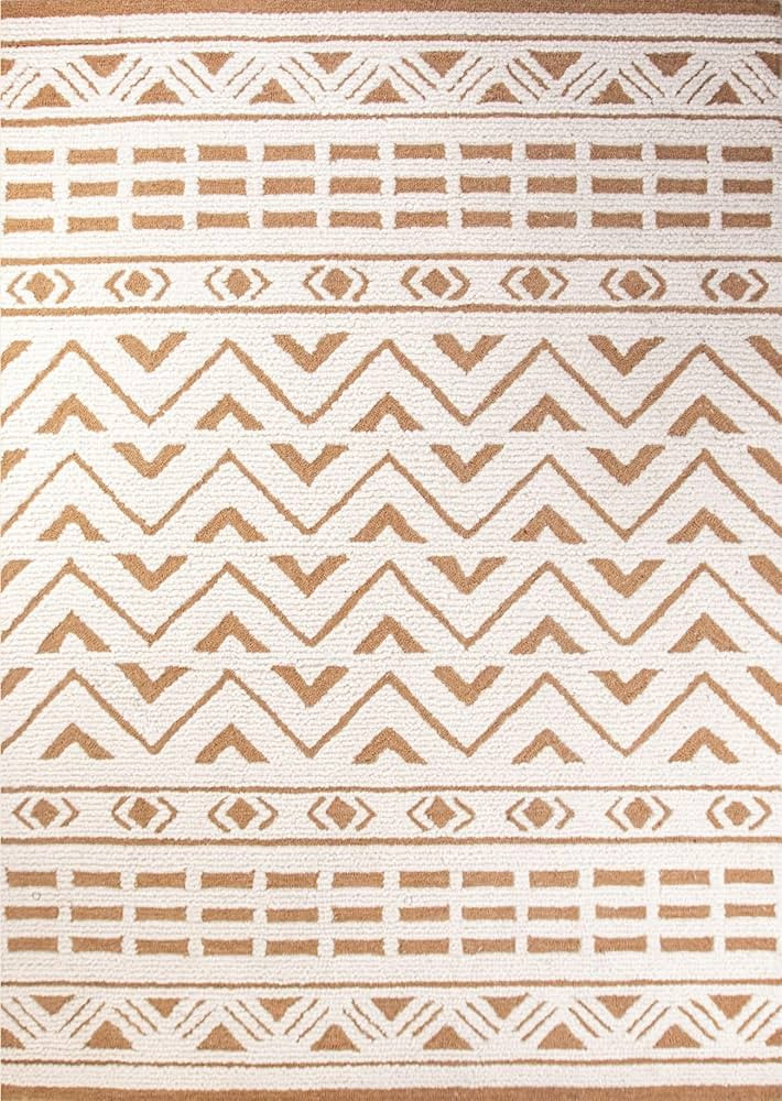 Crane Baby Nursery Décor, Wool Floor Rug for Boys and Girls, Cream & Brown Boho Style, 5' x 7' | Amazon (US)