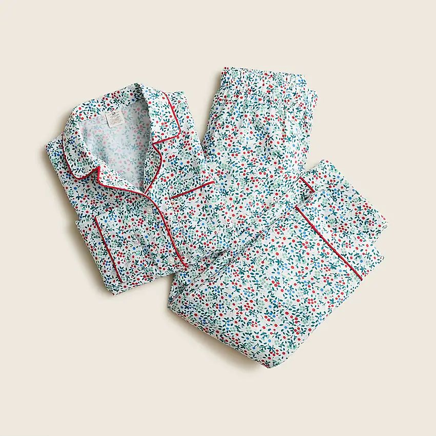 Girls' button-up printed pajama set | J.Crew US