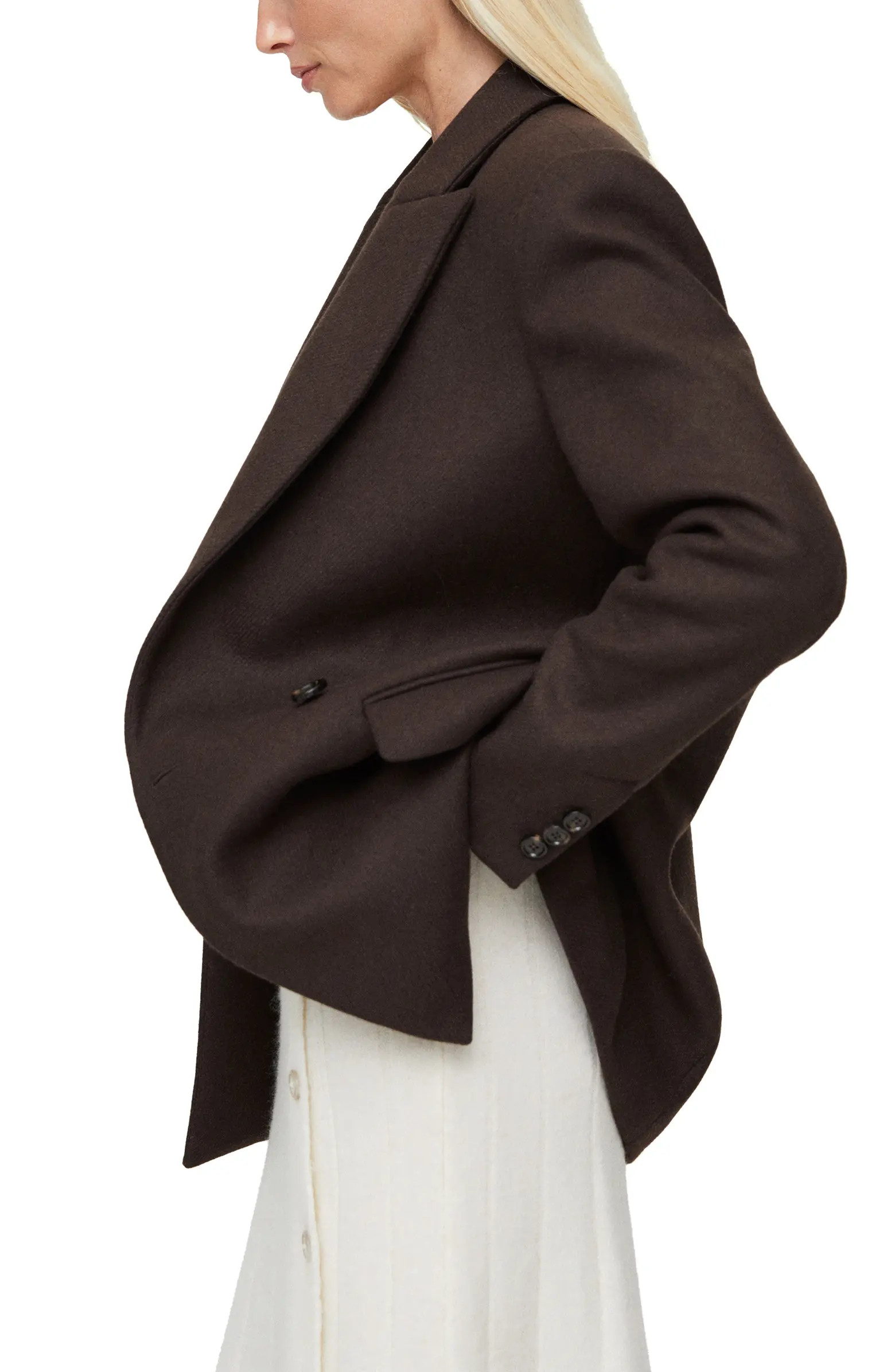 MANGO Oversize Wool Blend Blazer | Nordstrom | Nordstrom