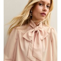 Women's Pink Pussybow Neck Blouse New Look | New Look (UK)