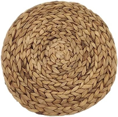 Round Woven Placemats,Set of 6 Natural Water Hyacinth Braided Table Mats Heat Resistant Non-Slip ... | Amazon (CA)