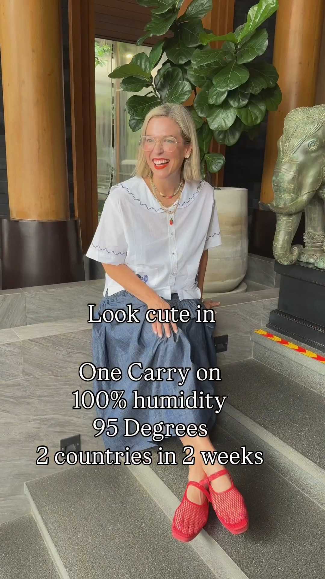 1 carry on. 15 days. 100% humidity, but make it cute! 