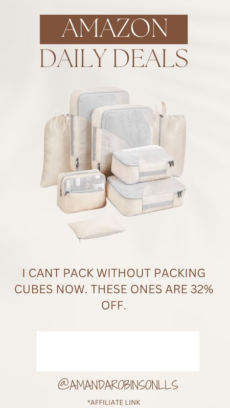 Amazon Daily Deals
Packing cubes

#LTKsalealert #LTKtravel
