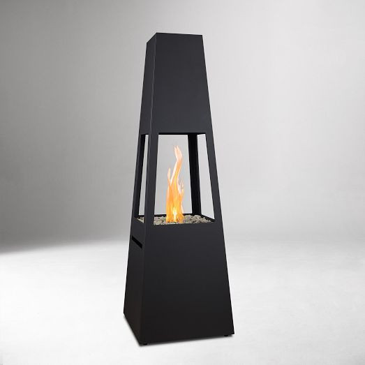 Merren Metal Chiminea Fire Pit (70") | West Elm (US)