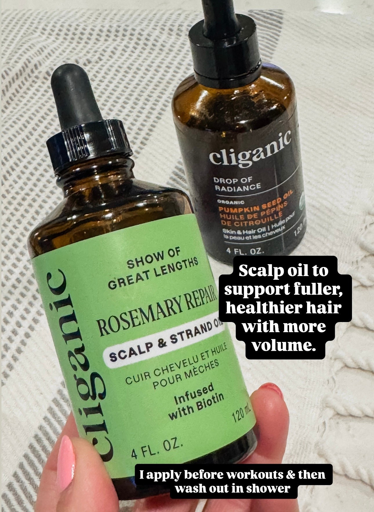 Enhance your hair & scalp with this new rosemary repair oil. Hydrates dry scalp & brittle hair. Creates fuller looking hair. I’ve been applying before workouts when I know I’m going to shower and wash my hair. @Cliganic #ad

#LTKBeauty #LTKOver40 #LTKdayinmylife