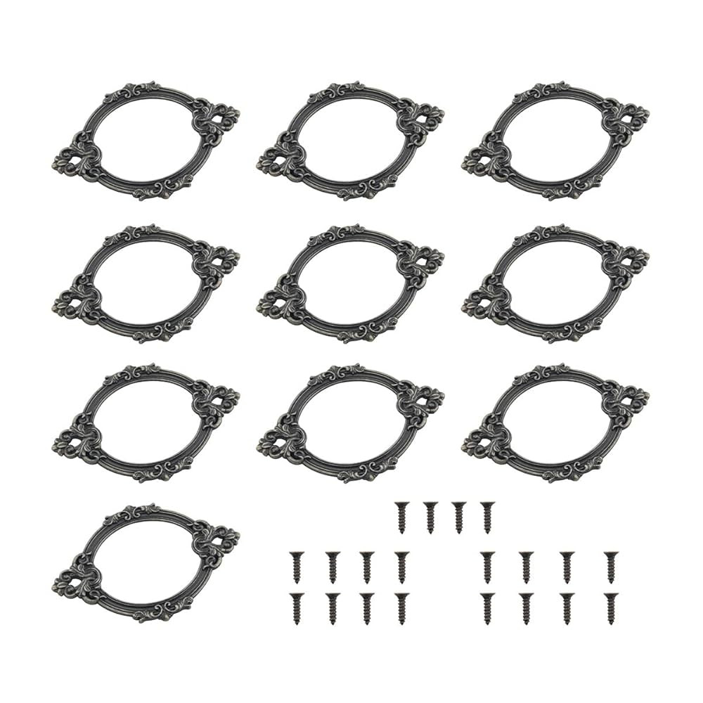 JianLing 10PCS Vintage Lace Label Holder B Bronze with 20 Screws 68x44mm Zinc Alloy Drawer Label ... | Amazon (US)