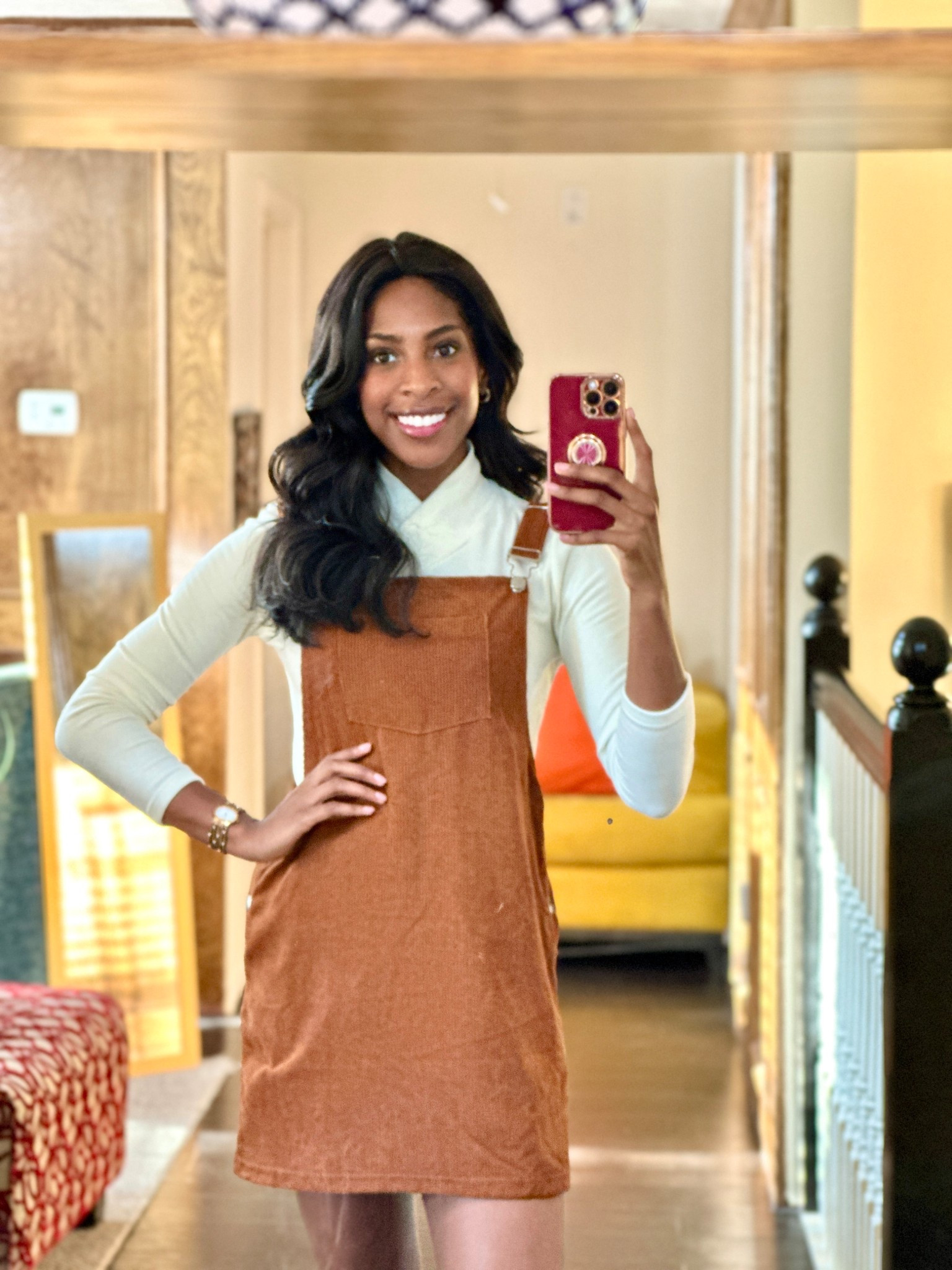 Cute Target Overall Dress

Wearing size small (5’9”)