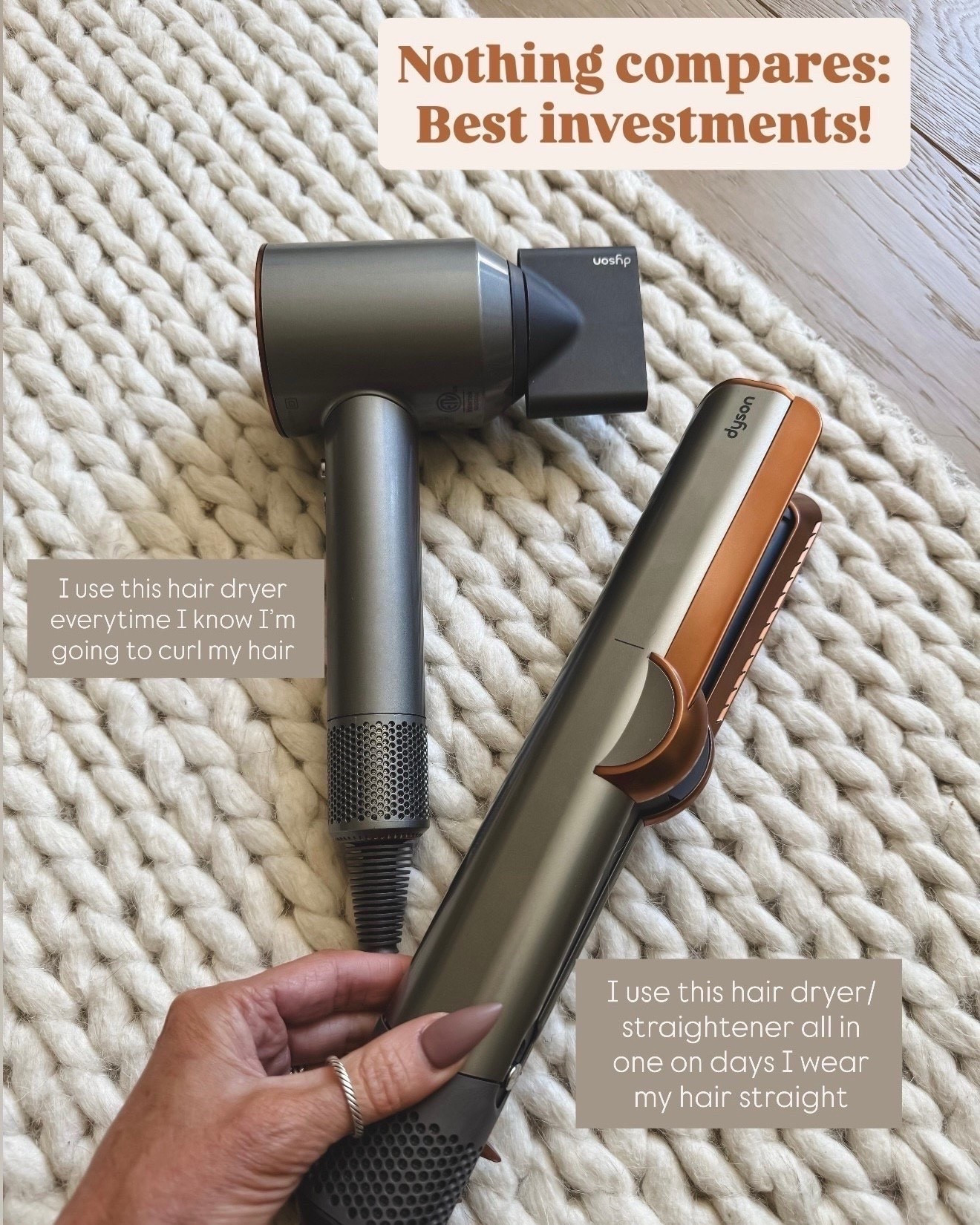 My two favorite hairdryers are on major sale! Nothing compares to these one I use for every day if I’m curling my hair and the second I use for when I’m wearing my hair straight it blow dry and straightens at the same time
Neither use heat to damage your hair 
One of my favorite things I’ve bought 
Must have hair tools
My favorite things 

#LTKBeauty #LTKStyleTip #LTKOver40

#LTKMothersDay #LTKSaleAlert #LTKmorningroutine