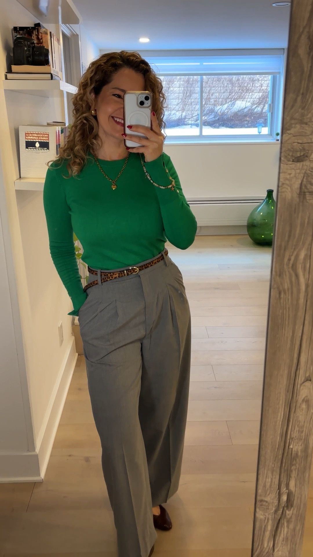 Green Sweater with Wide Leg Trousers | Modern Business Casual Outfit for Women

#LTKworkwear #LTKfall #LTKcanada