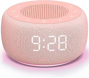 Buffbee Sound Machine & Alarm Clock 2-in-1-0-100% Display Dimmer, Under Light, Sleep Timer, Preci... | Amazon (US)