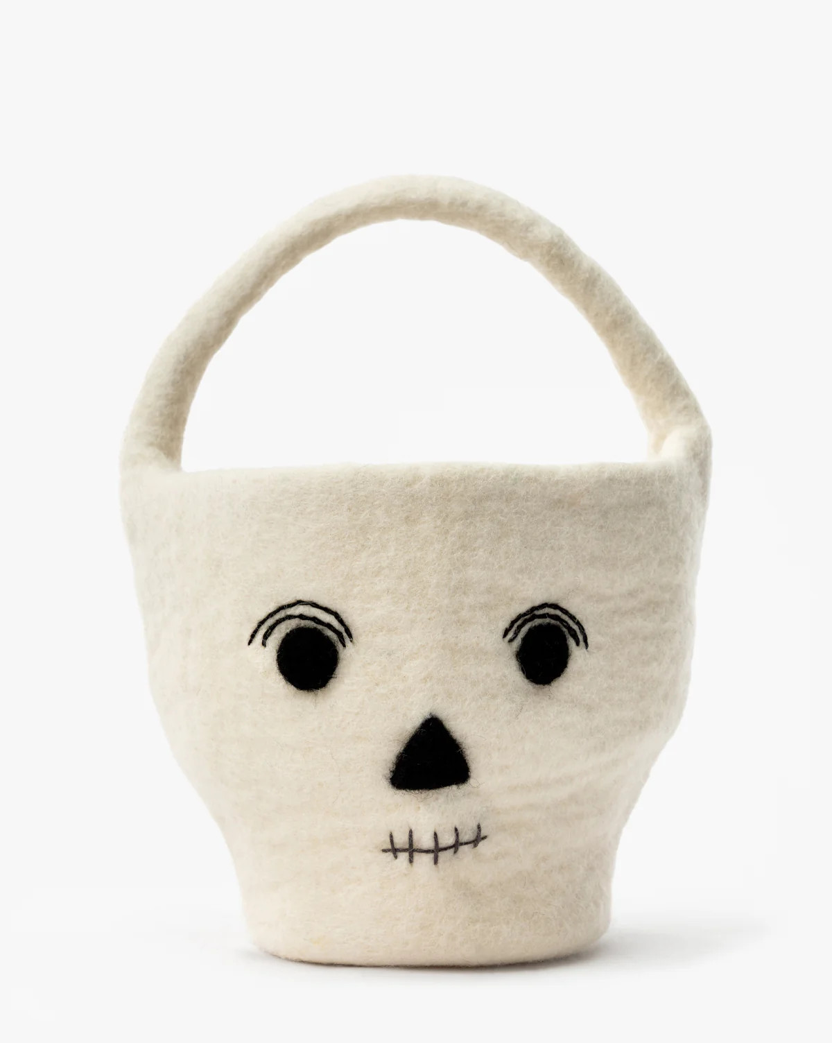 Skeleton Trick or Treat Felt Basket | McGee & Co. (US)