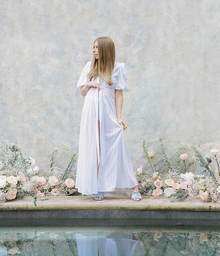 x Born on Fifth Palm Beach Puff Sleeve Tie Front Long Robe Swim Cover Up | Dillards