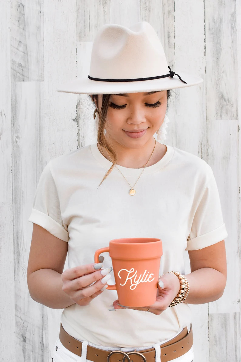 Personalized Planter Mug Plant Lover Gift Idea Gardening Gift - Etsy | Etsy (US)