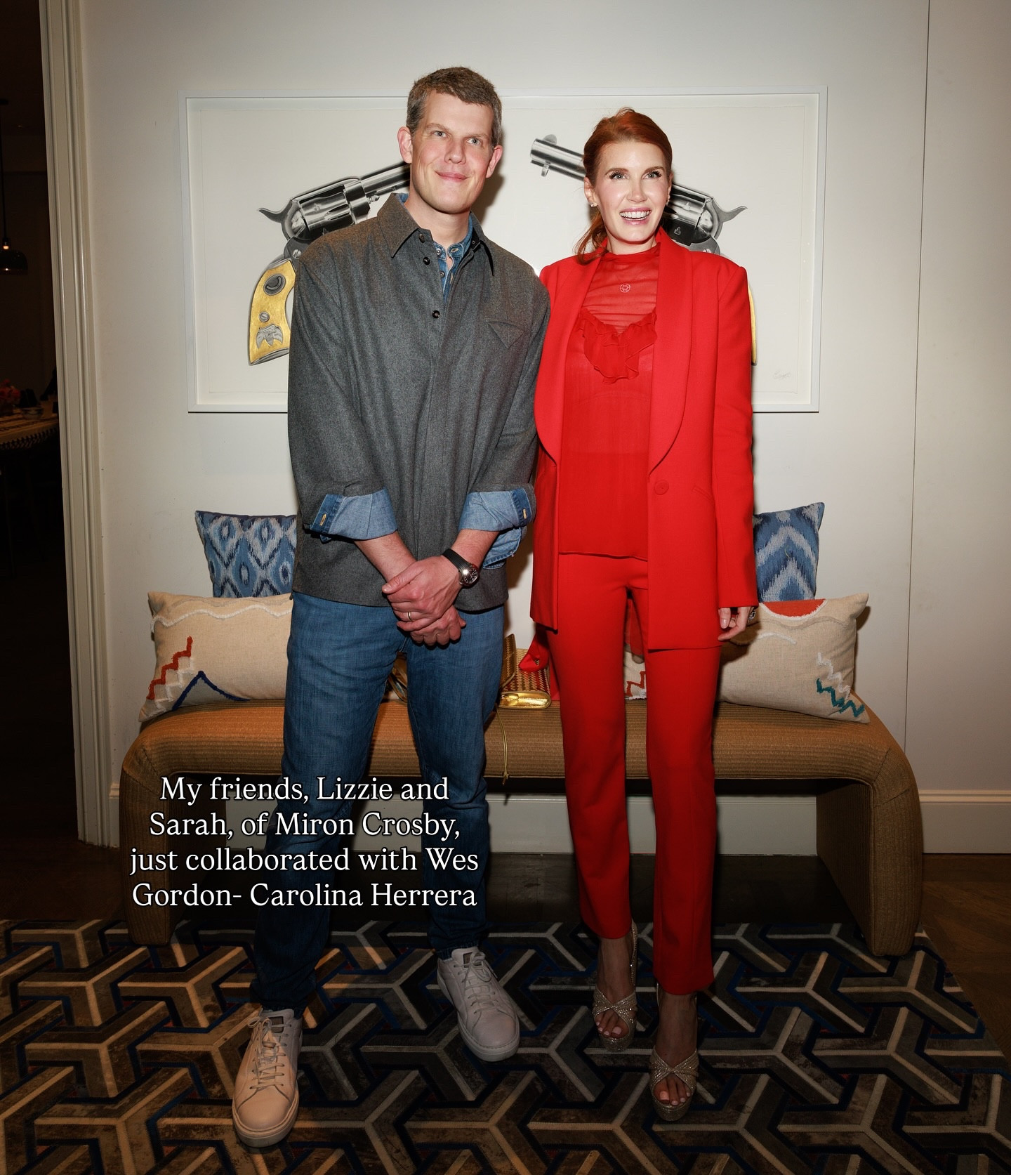 Congratulations to my friends Lizzie and Sarah @mironcrosby on collaborating with @wesgordon @carolinaherrera what a great project! 
Herrera new store just opened in @hp_village and @mironcrosby is there too. Tagged the special pieces for you on my LTK ✨ Comment Texas and I’ll DM it all to you! 
📸 @kilpat