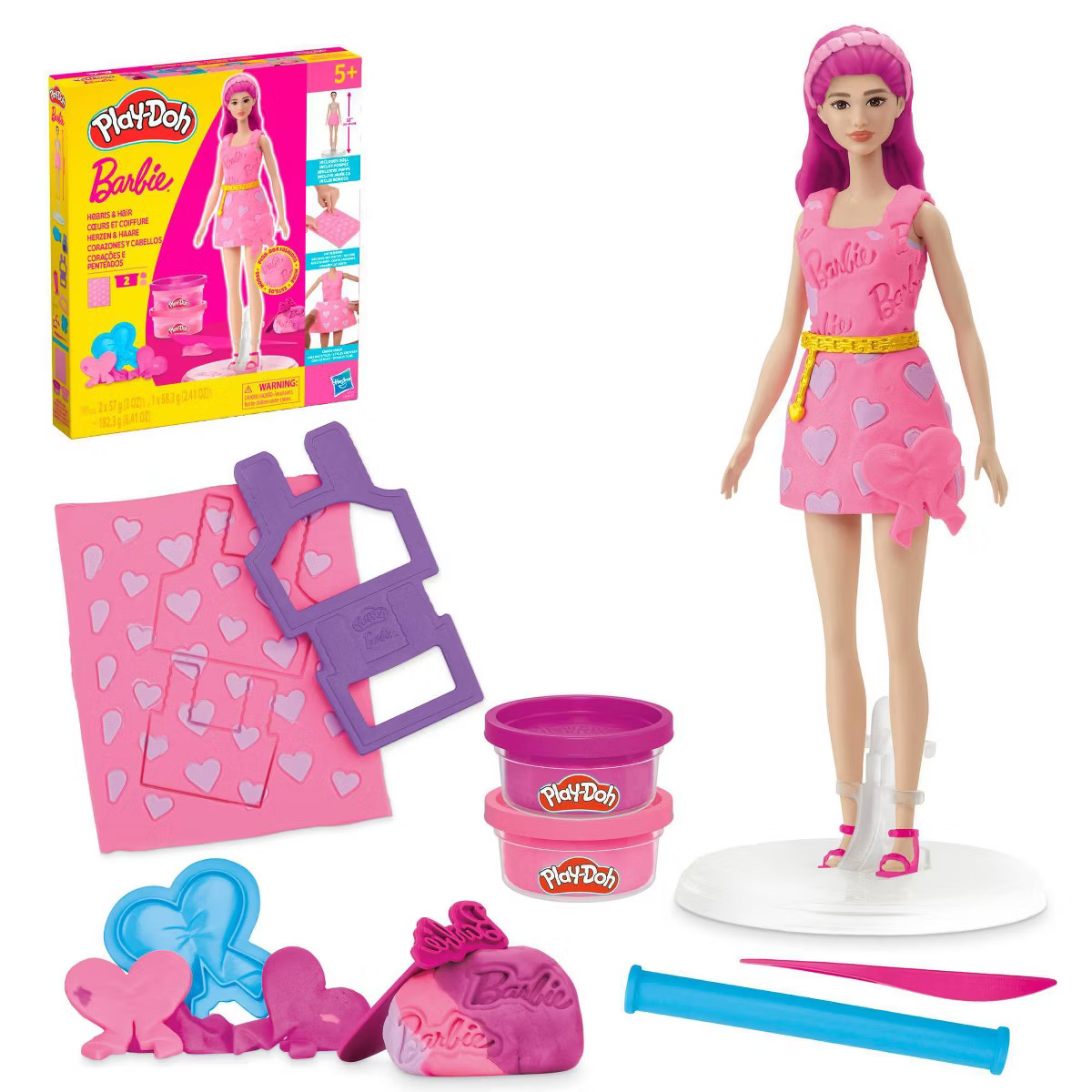 Play-Doh Barbie Hearts and Hair Designer Doll Set | Target
