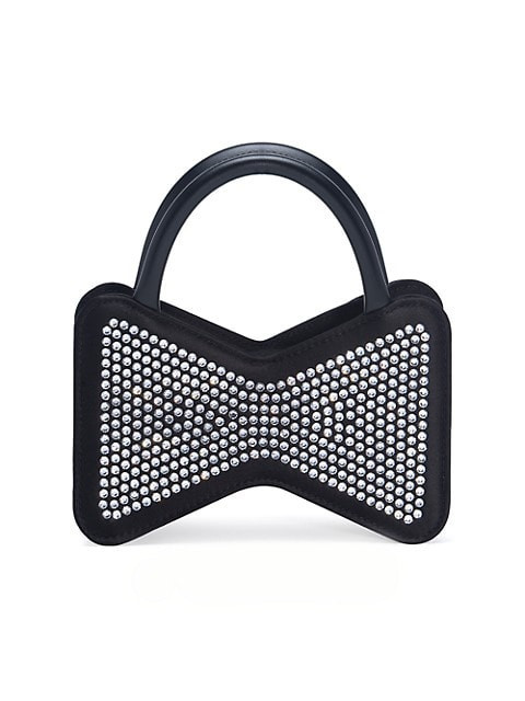 MACH & MACH Crystal-Embellished Bow Top Handle Bag | Saks Fifth Avenue