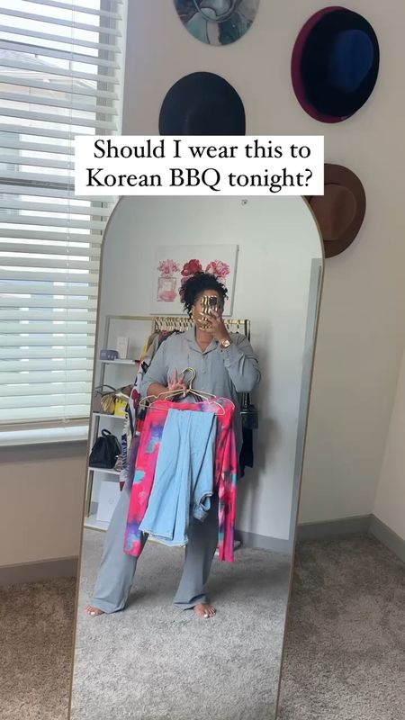 I like the outfit, but is it giving Korean BBQ? If not, I do have a cute kimono look I could go with too.

#LTKVideo #LTKplussize #LTKstyletip