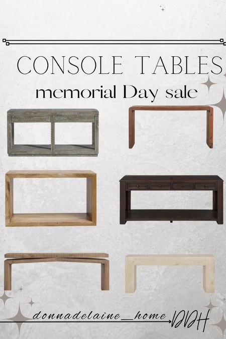 Wayfair Memorial Day Sale: wood console tables. Can’t go wrong with a classic shape and design, timeless and versatile! 
Sale alert, savings up to 70%

#LTKSaleAlert #LTKHome