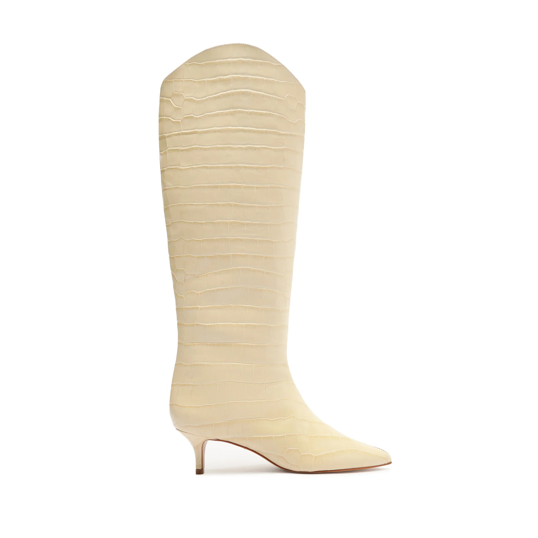 Maryana Lo Wide Boot - Wide Fit - Beige Knee-High Boots, Low Heel | SCHUTZ | Schutz Shoes (US)