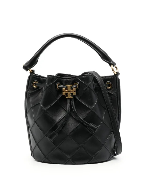 diamond-panel calf leather bucket bag | Farfetch Global