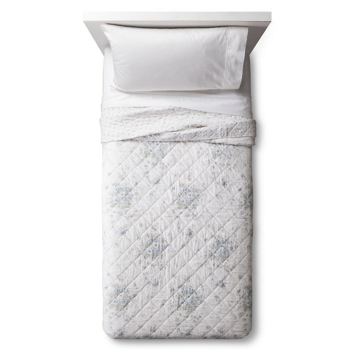 Teal & White Shadow Rose Quilt - Simply Shabby Chic® | Target