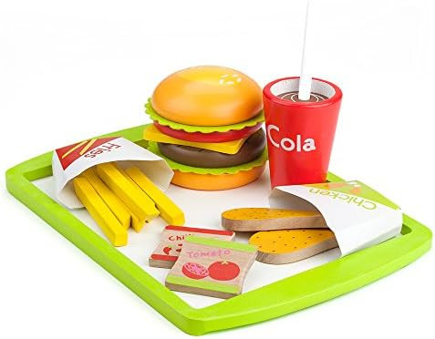 Imagination Generation Fast Food Deluxe Dinner - All American Favorites Wooden Diner Set - Stacka... | Amazon (US)