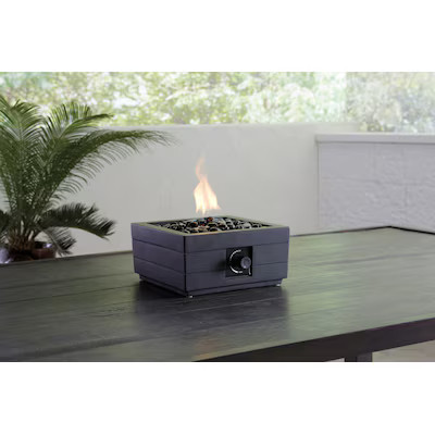 allen + roth 10-in W 10000 Maximum BTUs Steel Square Portable Liquid propane Fire pit Lowes.com | Lowe's