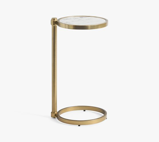 Everson Round Stone C-Table (13.5") | Pottery Barn (US)