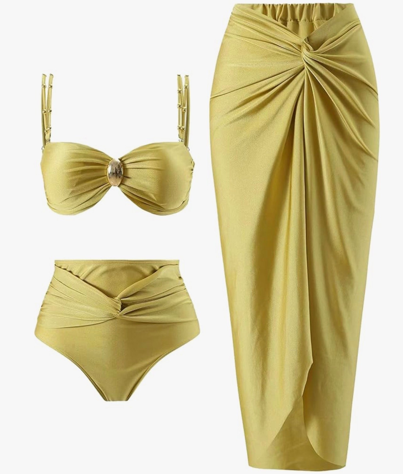 Women's One Piece Swimsuit with Cover up Set Beach Wrap Skirt Retro Bikini Set Two Piece Bathing Suit with Cover up #swimsuits #springbreak #coverup #onepieceswim