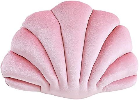 Patty Both Seashell Decorative Pillow Velvet Seashell Throw Pillow, Sea Shell Shaped Throw Pillow... | Amazon (US)