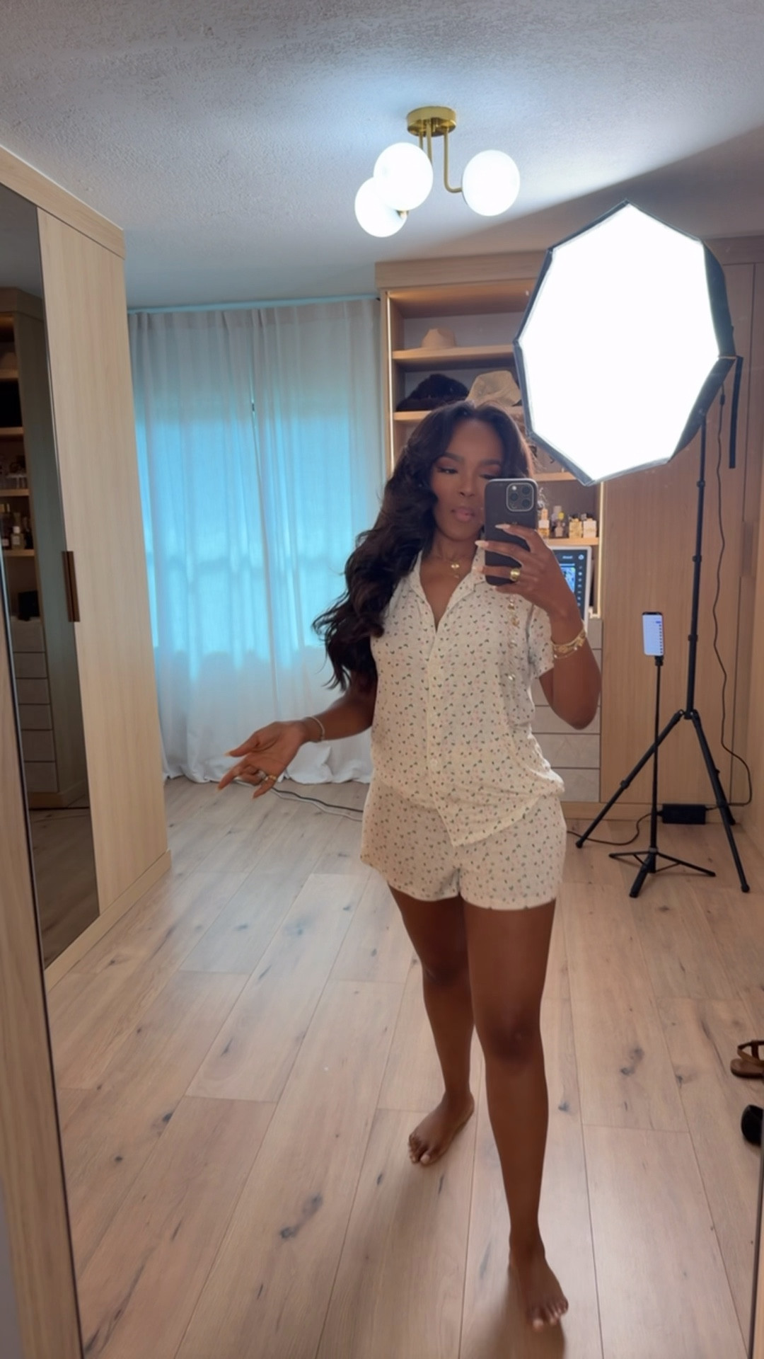 Scroll to shop this cozy matching set 🤍

This lightweight printed lounge set is the perfect mix of cute and comfortable with an easy button-up top and relaxed shorts—such a go-to you’ll wear on repeat, making it a staple where the cost per wear keeps dropping.

Perfect for lounging at home, getting ready, travel days, or casual mornings.

📏 Measurements: 5’4”, 140 lbs, 34D bust, 27” waist, 40” hips

Follow me on Instagram and YouTube @kirasfashionfinds

#LTKPetite #LTKgrwm