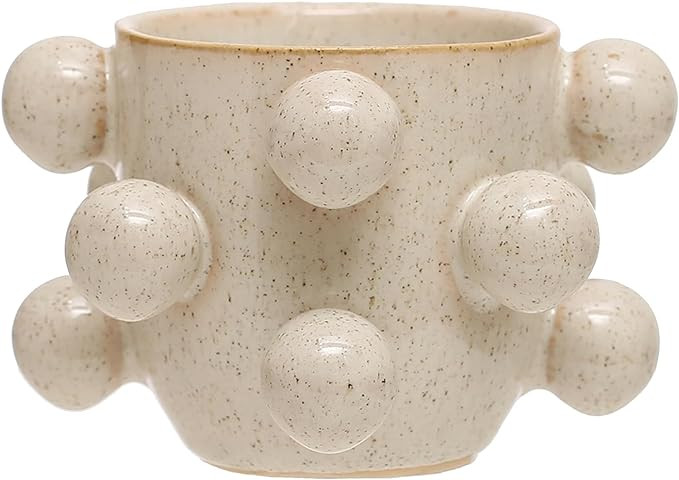Bloomingville 4.25 Inches Round Stoneware Planter with Orbs and Reactive Glaze, Holds 3 Inches Po... | Amazon (US)