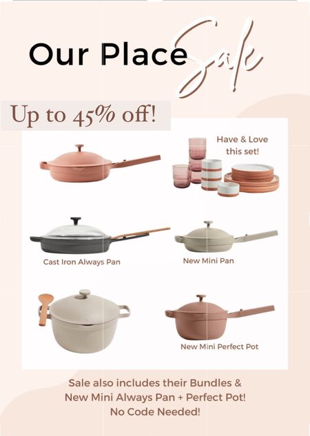 Our Place non-toxic cookware on major sale. These pots and pans are amazing! 

#LTKCyberweek #LTKhome #LTKGiftGuide