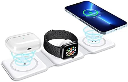 Newest Ankilo 3 in 1 Foldable Wireless Charger, Magnetic Fast Wireless Charging Pad, Compatible with | Amazon (CA)