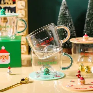 Christmas Glass Mug (various designs) | YesStyle Global