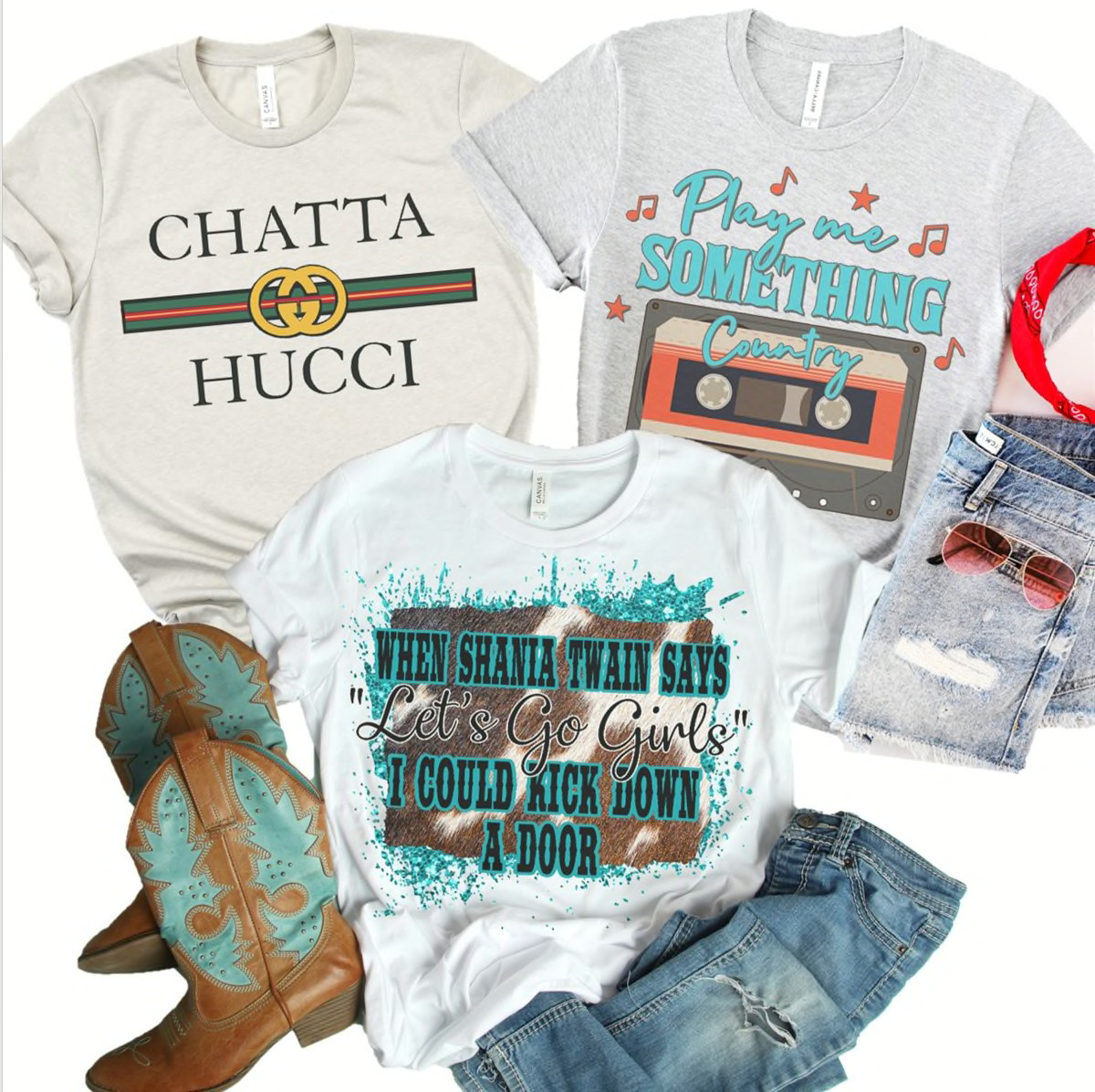 Play Me Something Country Throwback 90's Soft Tees | Jane