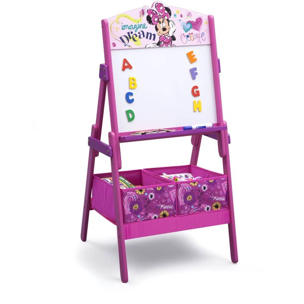 Disney Minnie Mouse Activity Easel with Storage by Delta Children - Walmart.com | Walmart (US)