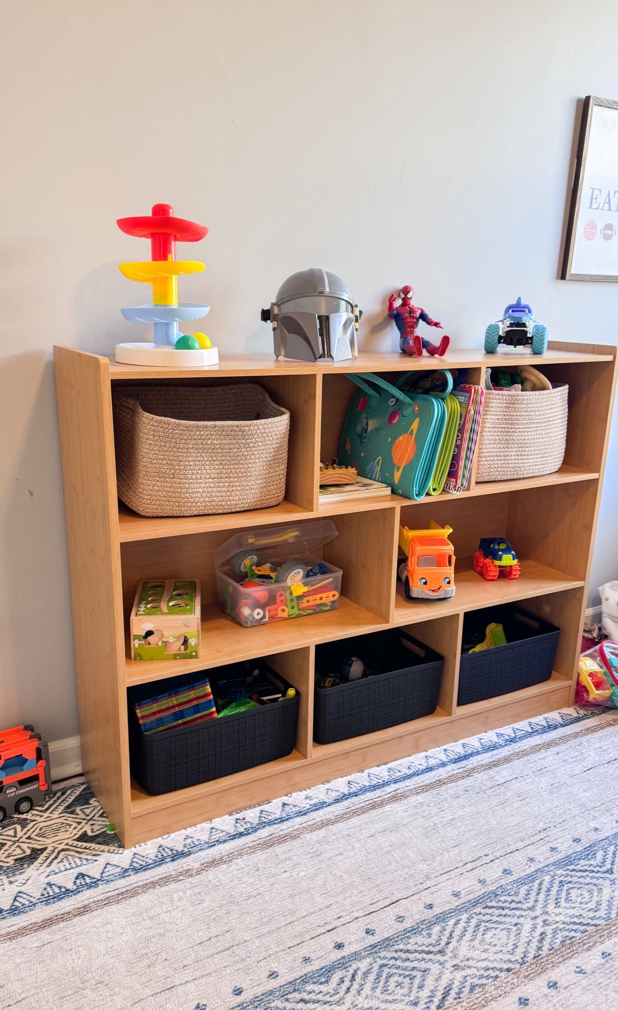 I’ve looked a long time for a toy storage for the boys room that was sturdy, durable, and aesthetically pleasing. I also loved that this one didn’t have plastic tubs. So glad I bought this bookshelf! #bookshelf #kidstoystorage #roomdecor #bedroomddecor 

#LTKmomlife #LTKHome #LTKKids