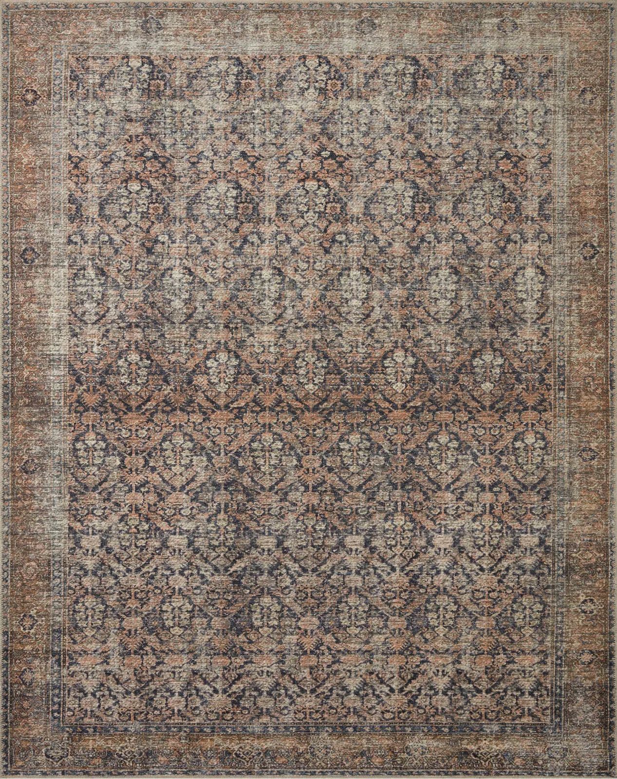 Billie Oriental Area Rug in Ink / Salmon | Wayfair North America