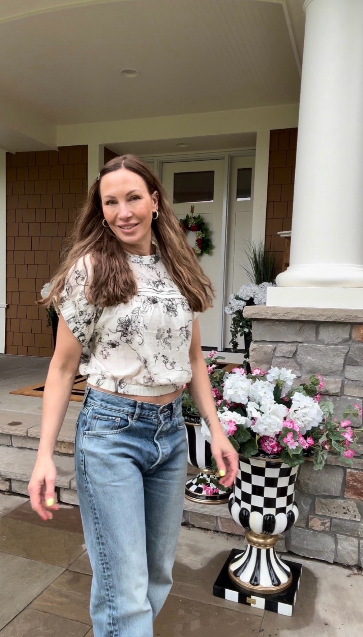 Front porch is all decorated!  I am so excited with how everything turned out and honestly, I can’t believe the flowers are fake!  You really can’t tell you guys!! I’m so excited about this🌸🌱🐝

#LTKHome #LTKdayinmylife
