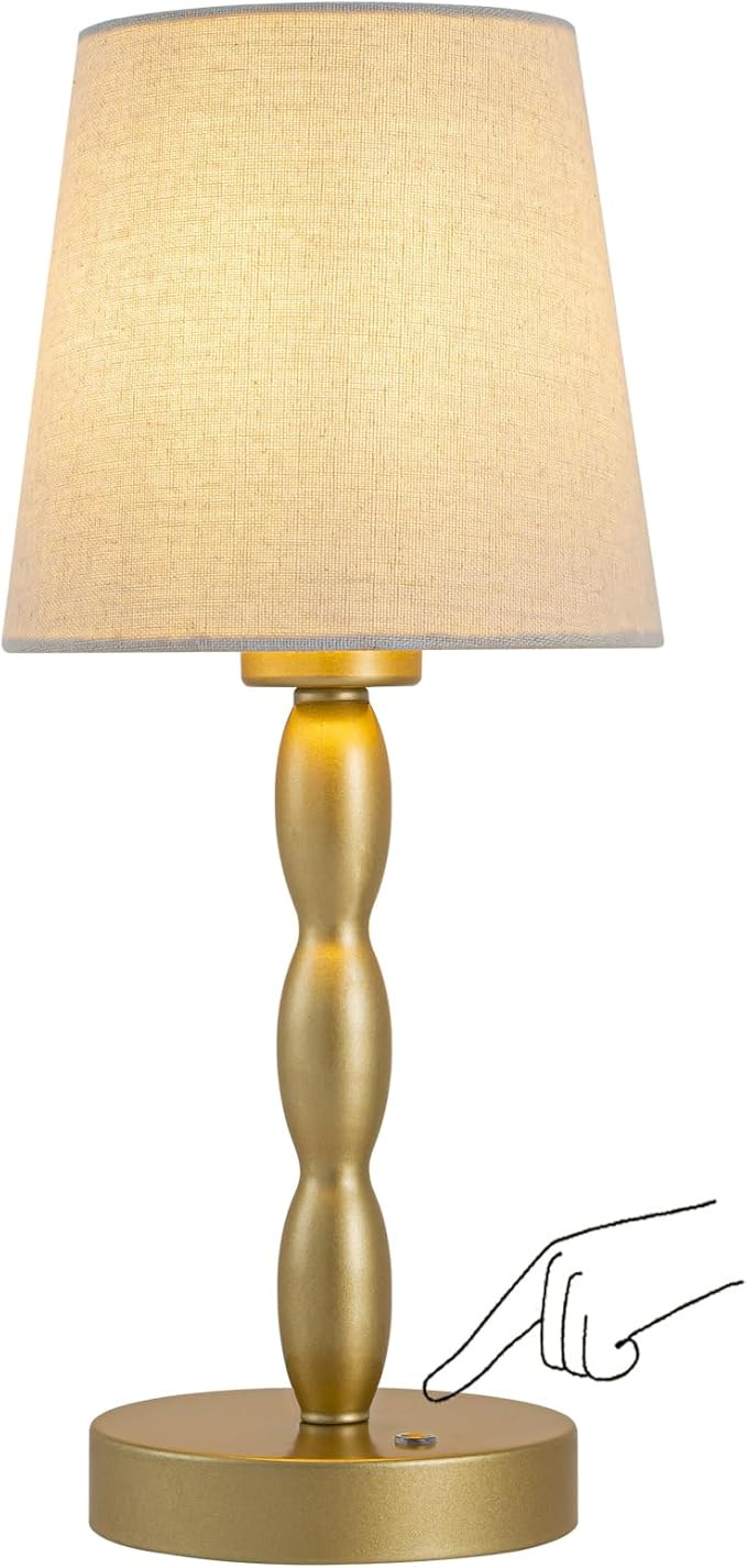 CASTLELIFE Portable Cordless Table Lamp,Touch Desk Lamp Rechargeable Battery Powered, 3-Level Bri... | Amazon (US)