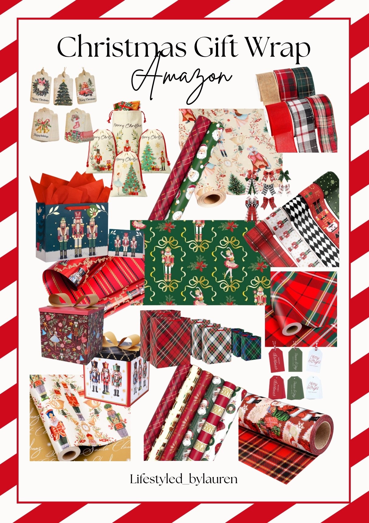 I picked out some of my favorite gift wrap, bags, tags, and ribbon for this Christmas! Loving the classic plaid and nutcracker! 🎄🩰☃️❄️

#LTKSeasonal #LTKHome #LTKHoliday