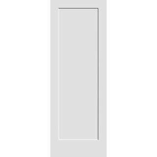 36 in. x 84 in. 1 Panel Solid Wood White Primed Smooth MDF Interior Door Slab | The Home Depot