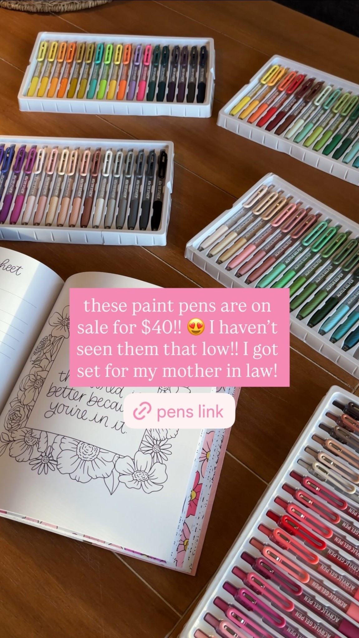 these paint pens are on sale for $40!! 😍 I haven’t seen them that low!! I got set for my mother in law!
