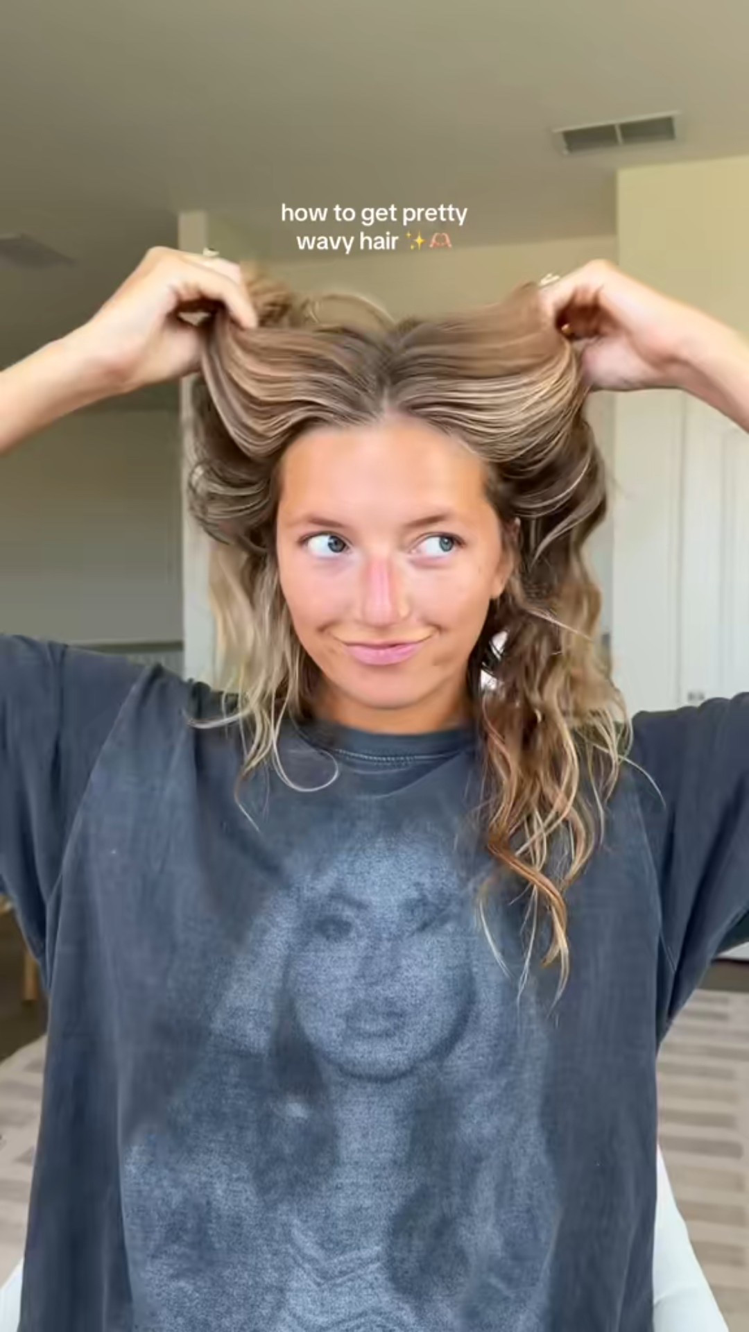 How to get pretty wavy hair!! Linking all the products I used ✨🫶🏼