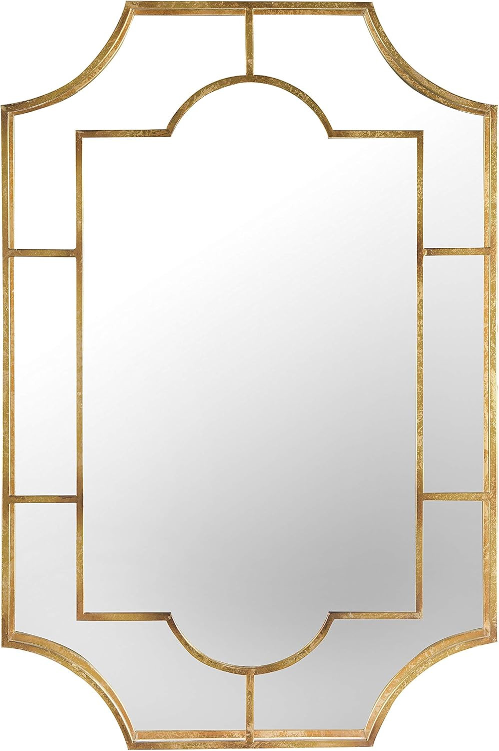 Creative Co-op Metal Wall Gold Finish Mirror | Amazon (US)