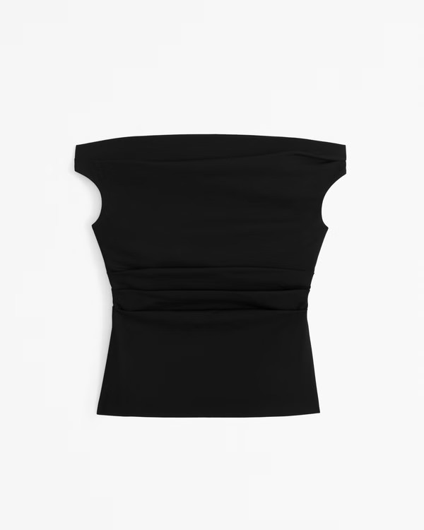 Off-The-Shoulder Tailored Drapey Top | Abercrombie & Fitch (US)